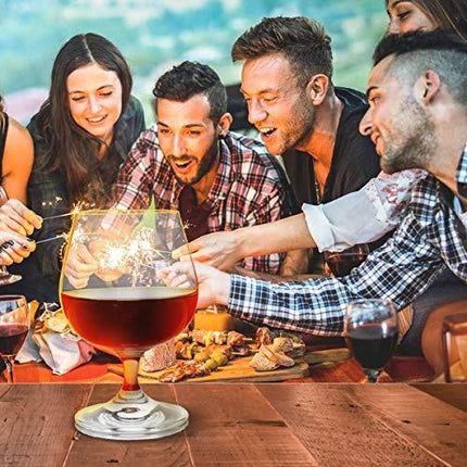 Brandy Glasses, Cognac Snifter Glass, Crystal Clear Cocktail Drinking Cups, Gift Set of 4