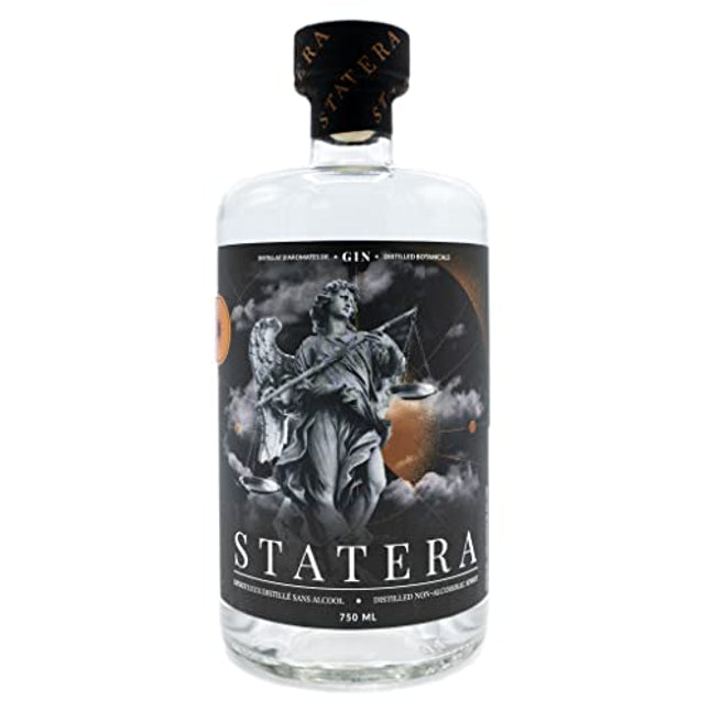 Statera - Non Alcoholic Gin With Electrolytes - Distilled With Gin Botanicals - Sugar Free & Calorie Free - Handcrafted for Delicious & Responsible Alcohol Free Cocktails - 26 Fl Oz