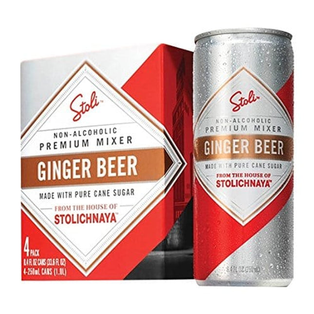 Stoli Non-Alcoholic Ginger Beer, 4 pk, 8.4 oz Cans