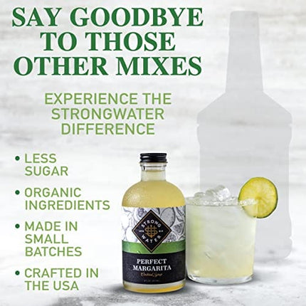 Strongwater Best Margarita Mix - Makes 8 Cocktails - Concentrated Margarita Drink Mix, Coin Style Premium Margarita Mixer, Made with Fresh Lime Juice & Orange Cointreau Extract - Just Add Tequila