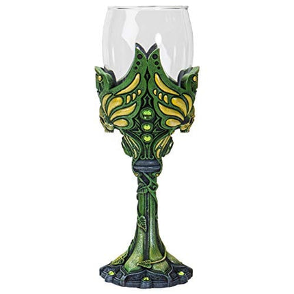 Summit Collection Absinthe La Fee Verte Green Fairy Wine Goblet Wine Glass 6.5 inches Tall 7 fl oz Chalice