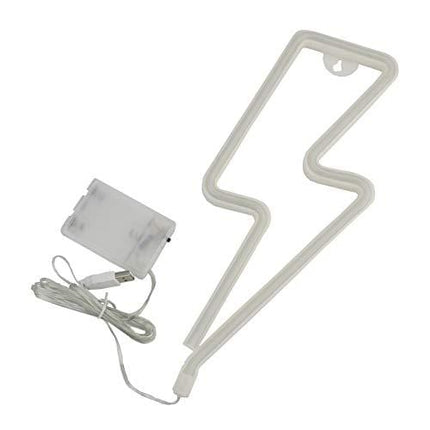 Sunnyglade USB Charging/Battery LED Neon Decorative Lights,Neon Sign Shaped Decor Light, Wall Decor for Christmas,Birthday Party, Kids Room, Living Room, Wedding Party Decor (Lightning)