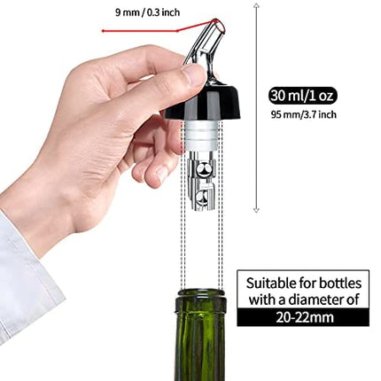 Liquor Bottle Pourers Set of 10 Wine Pourers 1oz Measured Liquor Pourers liquor Dispenser Bartender Pourer for Alcohol Tequila Cocktail Whiskey Home bar