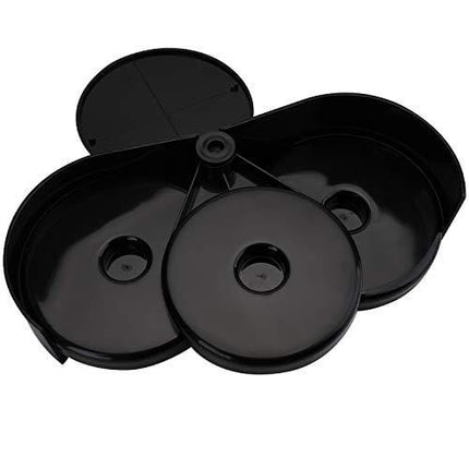 Suwimut 2 Pack 3 Tier Bar Glass Rimmer for Margarita and Cocktail, Bartender Tool, Black