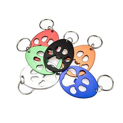 Swatom Bear Paw Keychain Bottle Opener Beer Opener Tool, Key Tag Chain Ring, 6 Piece