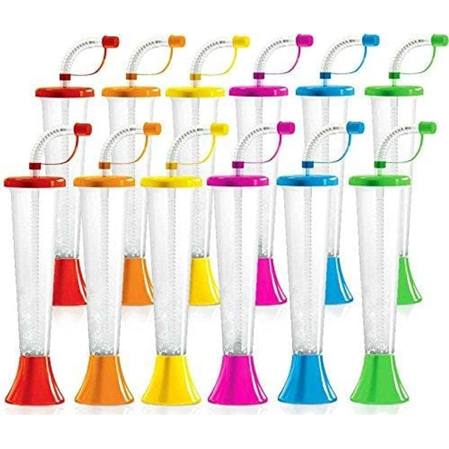 Yard Cups Kids Party 12-Pack - for Cold Drinks, Frozen Drinks, Kids Parties - 9 oz. (250 ml) - set of 12 Yard Cups in assorted colors - BPA Free and Crack Resistant
