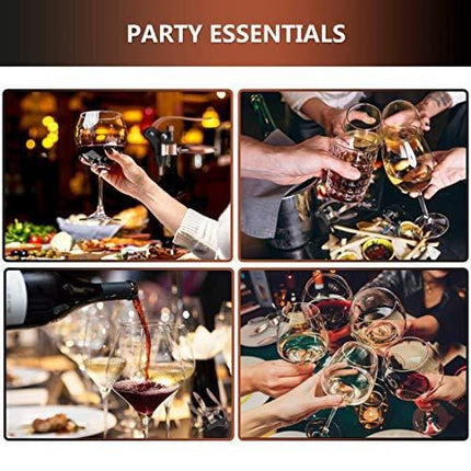 Wine Openers Set - Lever Wine Bottle Opener Kit - Corkscrew Set-[Professional Upgraded] Wine Accessories with Gift Box-with Cutter,Wine Aerator,Wine Stopper and Extra Spiral - (Copper)