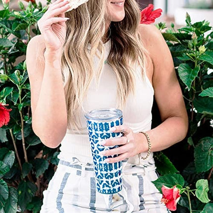 Swig Life 22oz Triple Insulated Stainless Steel Skinny Tumbler with Lid, Dishwasher Safe, Double Wall, and Vacuum Sealed Travel Coffee Tumbler in Party Animal Leopard Print