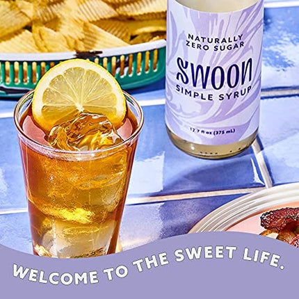 Swoon Zero Sugar Simple Syrup - Natural 1:1 Liquid Sugar Substitute - Sweetness from Monk Fruit - Sugar Free, Keto Friendly, Zero Carbs
