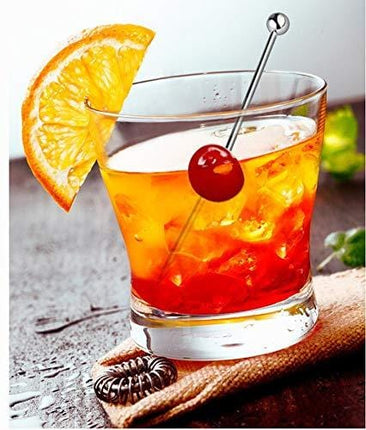 50 Pieces Stainless Steel Cocktail Picks Metal Martini Picks 4.3 inch