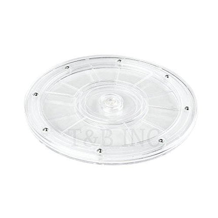 T&B 8 inch Lazy Susan Turntable Organizer White Acrylic for Spice Rack Table Cake Kitchen Pantry Decorating