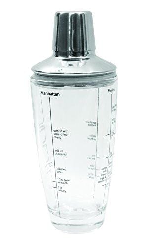 Tablecraft 3 Piece Small Boston Shaker, 12 oz, Clear