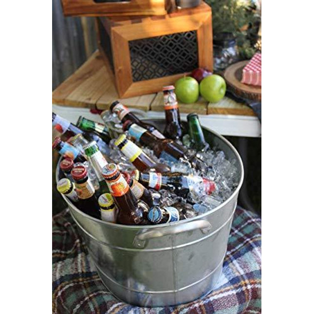 Tablecraft Galvanized Oval Beverage Tub, 5.5 Gallons