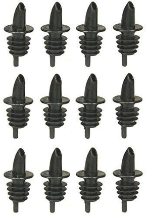 Tablecraft H35BK Free Flow Pourers, Black, 12-Pack