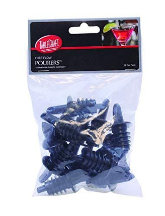 Tablecraft H35BK Free Flow Pourers, Black, 12-Pack