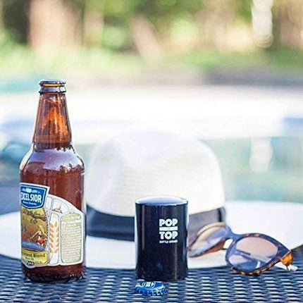 Pop-the-Top beer bottle opener - Push down, pop off. No Damage to Bottlecaps by TaZa