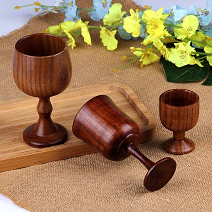 TBWHL Hand-made Jujube Wooden Wine Goblet Drinking Cup 5oz (150ml)