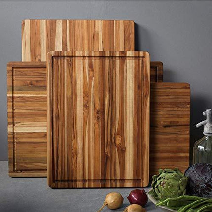 TeakHaus by Proteak Edge Grain Carving Board w/Hand Grip (Rectangle) | 20" x 15" x 1.5"