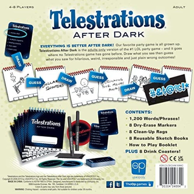 Telestrations After Dark Adult Party Game | Adult Board Game | An Adult Twist on The #1 Party Game Telestrations | The Telephone Game Sketched Out | Ages 17+
