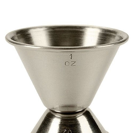 Tezzorio (6 Pack) Double 1/2 & 1 Oz Bar Jigger, Stainless Steel Cocktail Jiggers Pony Shot Measuring Liquor/Bartender Supplies