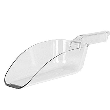 12-Ounce Clear Polycarbonate Scoop, Plastic Ice Scoop, Candy Scoop, Popcorn Scoop, Heavy-Duty Utility Scoop by Tezzorio