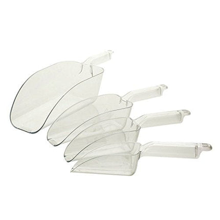 12-Ounce Clear Polycarbonate Scoop, Plastic Ice Scoop, Candy Scoop, Popcorn Scoop, Heavy-Duty Utility Scoop by Tezzorio