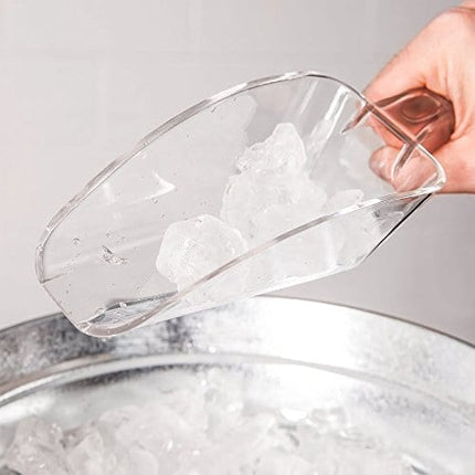 12-Ounce Clear Polycarbonate Scoop, Plastic Ice Scoop, Candy Scoop, Popcorn Scoop, Heavy-Duty Utility Scoop by Tezzorio