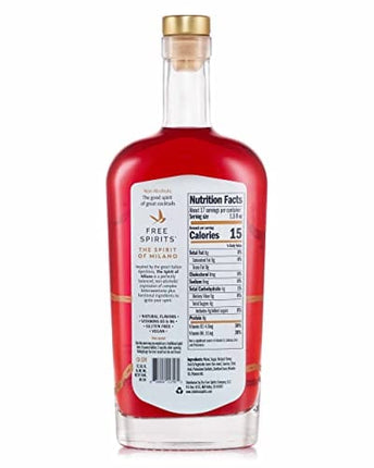 Free Spirits | The Spirit of Milano | Award Winning Non-Alcoholic Aperitivo for Cocktails | Vibrant & Bittersweet, Vegan & Gluten-Free with Mood Lifting Vitamins | 750 ml