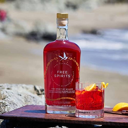 Free Spirits | The Spirit of Milano | Award Winning Non-Alcoholic Aperitivo for Cocktails | Vibrant & Bittersweet, Vegan & Gluten-Free with Mood Lifting Vitamins | 750 ml