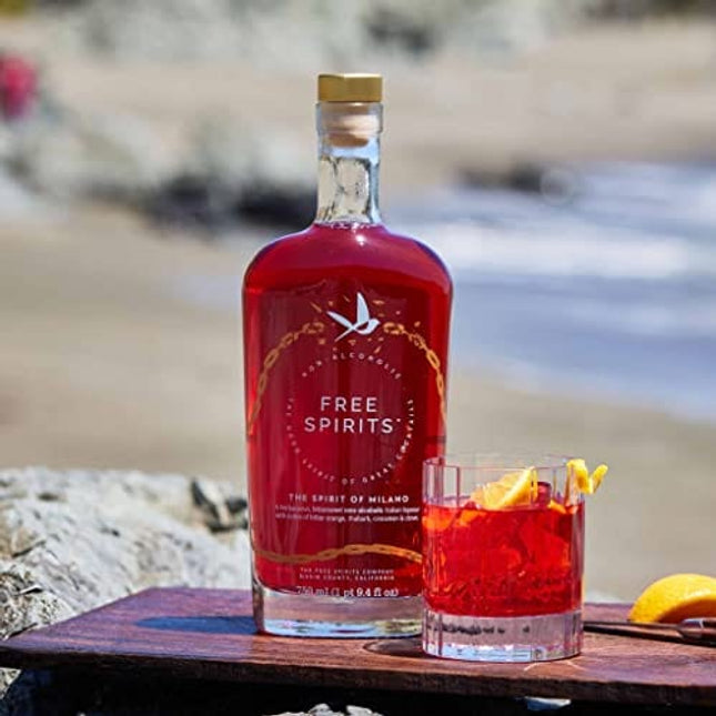 Free Spirits | The Spirit of Milano | Award Winning Non-Alcoholic Aperitivo for Cocktails | Vibrant & Bittersweet, Vegan & Gluten-Free with Mood Lifting Vitamins | 750 ml