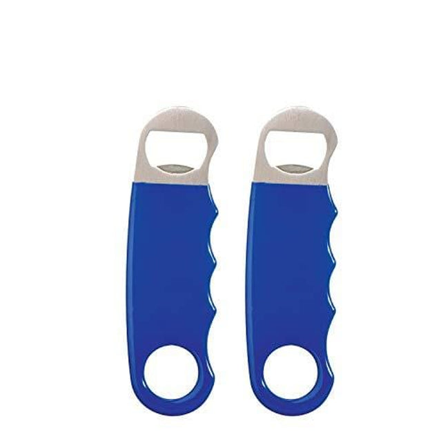 Thirsty Rhino Rubber Coated Buku Bottle Opener (Set of 2) (Blue)