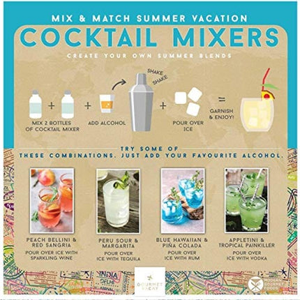 Thoughtfully Cocktails, Mix and Match Mini Sampler Cocktail Mixer Set, Vegan and Vegetarian, Tropical and Classic, Set of 20 (Contains NO Alcohol)