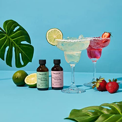 Thoughtfully Cocktails, Naturally Flavored Margarita Mixers in Glass Bottles, Vegan and Vegetarian, Pre-Measured, Single-Serve Mixers for the Right Pour Every Time, Pack of 5 (Contains NO Alcohol)