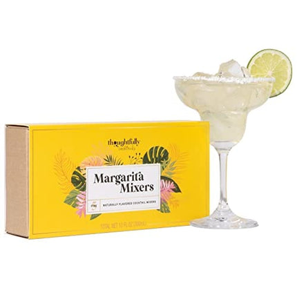 Thoughtfully Cocktails, Naturally Flavored Margarita Mixers in Glass Bottles, Vegan and Vegetarian, Pre-Measured, Single-Serve Mixers for the Right Pour Every Time, Pack of 5 (Contains NO Alcohol)