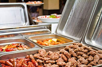 TigerChef Food Warmer - Chaffing Dishes Stainless Steel - Chafing Dish Buffet Set - Chafer and Buffet Warmer Sets with 2 Half-Size Pans and Cool-Touch Plastic Handle