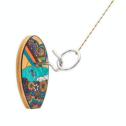 Hook and Ring Toss Short Board (Flowerchild Edition) - Indoor or Outdoor Family Fun Game for Kids and Adults