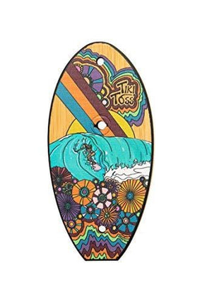 Hook and Ring Toss Short Board (Flowerchild Edition) - Indoor or Outdoor Family Fun Game for Kids and Adults