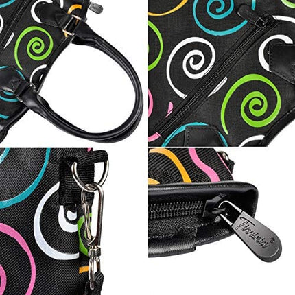 Tirrinia Insulated Wine Gift carrier Tote - Travel Padded 2 Bottle Wine/Champagne Cooler Bag with Handle and Adjustable Shoulder Strap, Great Wine Lover Gift, SPIRAL