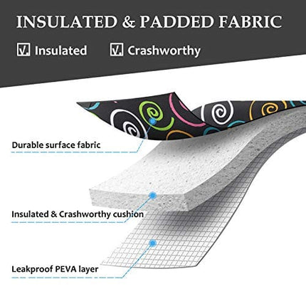 Tirrinia Insulated Wine Gift carrier Tote - Travel Padded 2 Bottle Wine/Champagne Cooler Bag with Handle and Adjustable Shoulder Strap, Great Wine Lover Gift, SPIRAL