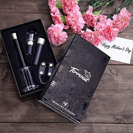 Tirrinia Pump Wine Opener and Aerator Deluxe Accessory Kit