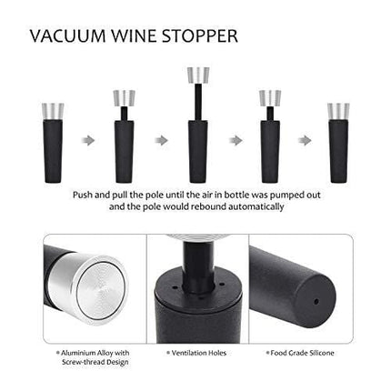 Tirrinia Pump Wine Opener and Aerator Deluxe Accessory Kit