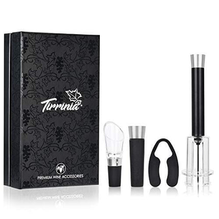 Tirrinia Pump Wine Opener and Aerator Deluxe Accessory Kit