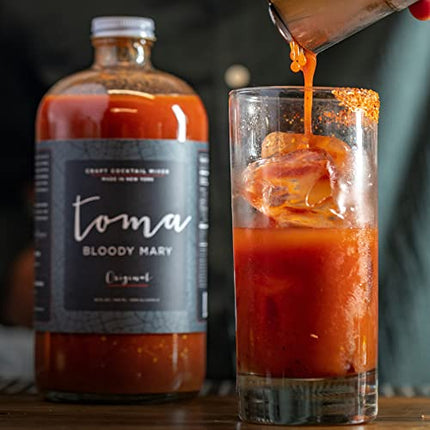Bloody Mary Mix Original, Gluten Free, Vegan, Low Carb, Keto Friendly, Low Sodium, Premium Cocktail Mixer, 32oz Bottle, Pack of 2 - Toma