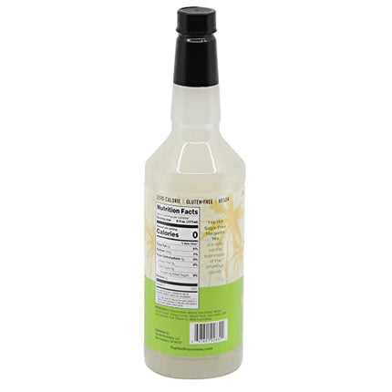 Top Hat Keto Sugar Free Lime Margarita Mix - Naturally Sweetened with Monk Fruit - Craft Mixer for Skinny Margarita Cocktail Drinks - 2 pack 32oz Bottles