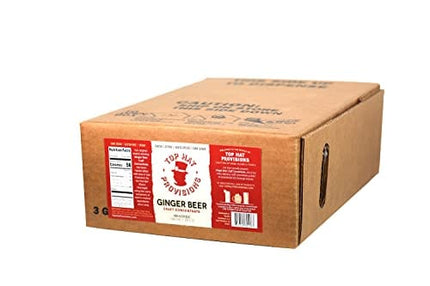 Top Hat Spicy Ginger Beer Soda Syrup BIB Bag in Box Concentrate for Commercial Soda Gun and Fountain Systems - 3 gallon BIB - QCD connection required