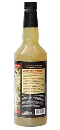 Top Hat Craft Ginger Beer - Ginger Syrup - Moscow Mule Mix (32oz Syrup Concentrate) - Makes 6 Quarts of Ginger Beer at Home - Works with SodaStream
