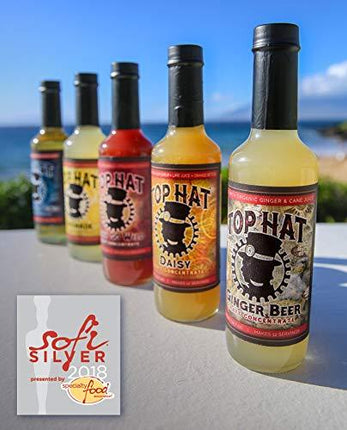 Top Hat Craft Ginger Beer - Ginger Syrup - Moscow Mule Mix (32oz Syrup Concentrate) - Makes 6 Quarts of Ginger Beer at Home - Works with SodaStream