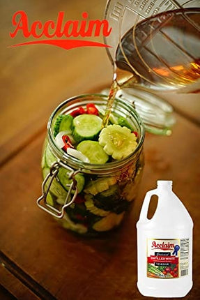 Acclaim All Natural Distilled White Vinegar, 128 Ounces (1 Gallon) - 5% Acidity
