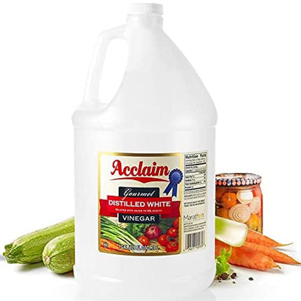Acclaim All Natural Distilled White Vinegar, 128 Ounces (1 Gallon) - 5% Acidity