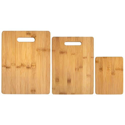 Totally Bamboo 3-Piece Bamboo Wood Cutting Board Set, 3 Assorted Sizes
